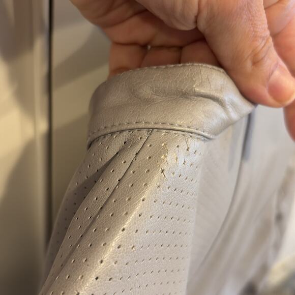 ALFANI faux leather grey jacket - Picture 7 of 8